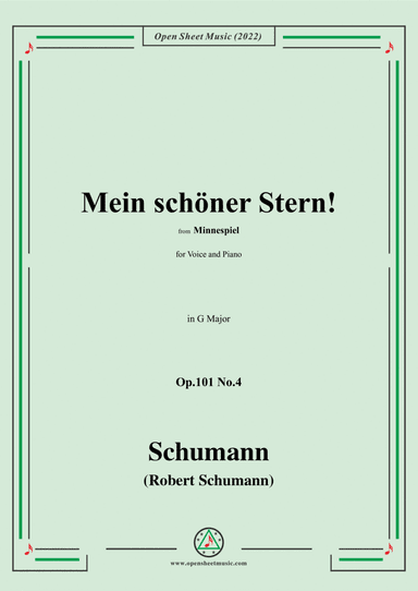 Schumann-Mein schoner Stern!,Op.101 No.4,in G Major