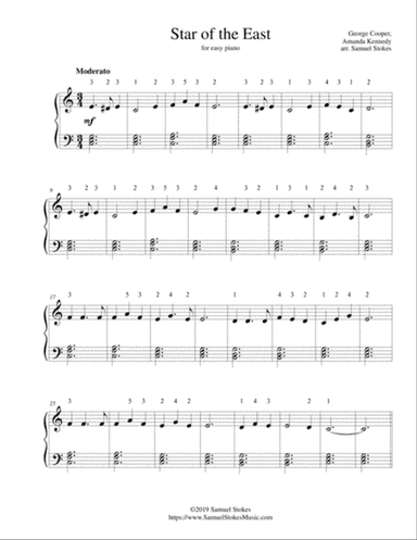 Star of the East - for easy piano