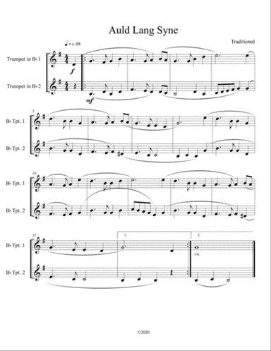 Auld Lang Syne (trumpet duet)