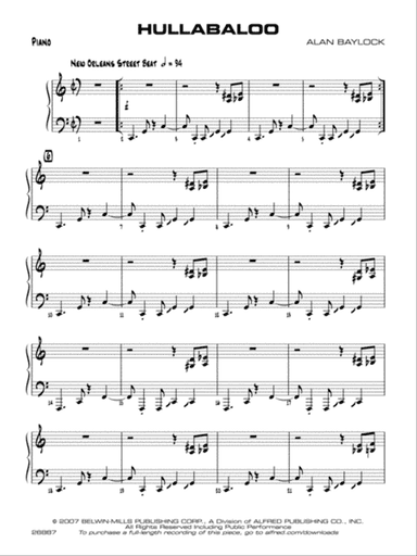 Hullabaloo: Piano Accompaniment