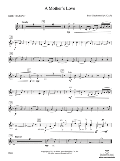 A Mother's Love: 1st B-flat Trumpet