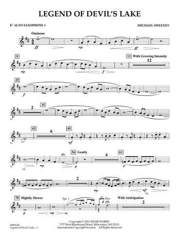 Legend Of Devil's Lake - Eb Alto Saxophone 1