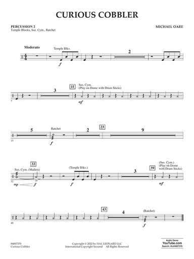 Curious Cobbler - Percussion 2