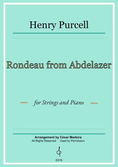 Rondeau from Abdelazer - Strings and Piano (Full Score) - Score Only