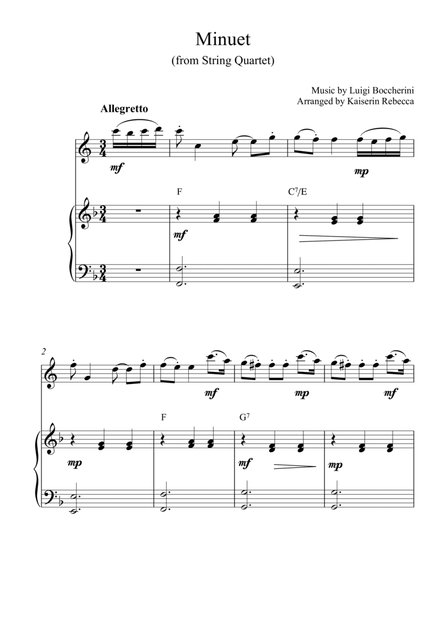 Minuet (from String Quartet)