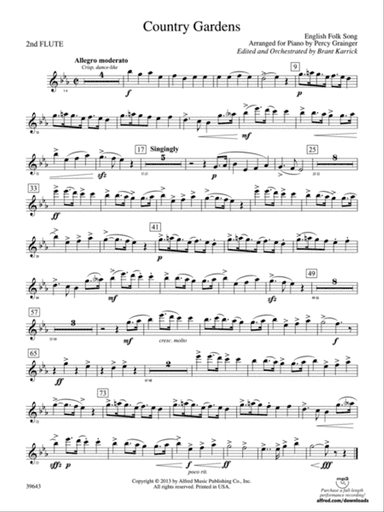 Country Gardens: 2nd Flute