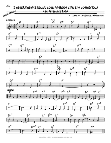 I Never Knew (I Could Love Anybody Like I'm Loving You) (Je Ne Savais Pas) (arr. Robert Rawlins)
