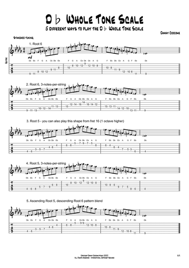 Db Whole Tone Scale (5 Ways to Play)