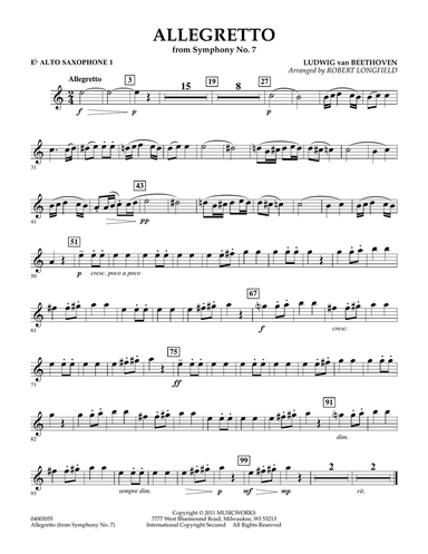 Allegretto (from Symphony No. 7) - Eb Alto Saxophone 1