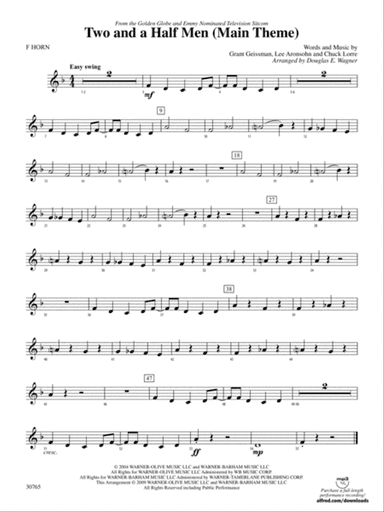 Two and a Half Men (Main Theme): 1st F Horn