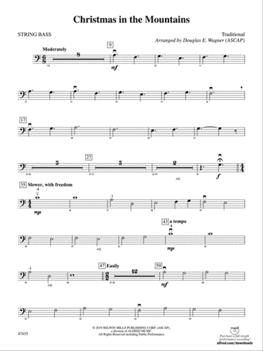 Christmas in the Mountains: String Bass