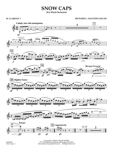 Snow Caps - Bb Clarinet 1