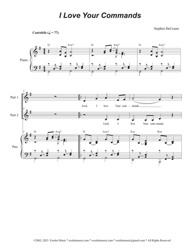 I Love Your Commands (2-part choir)