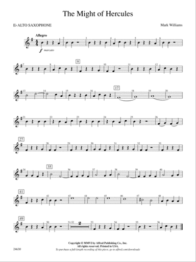 The Might of Hercules: E-flat Alto Saxophone