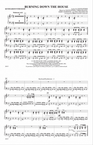 Burning Down the House: Keyboard/Synthesizer