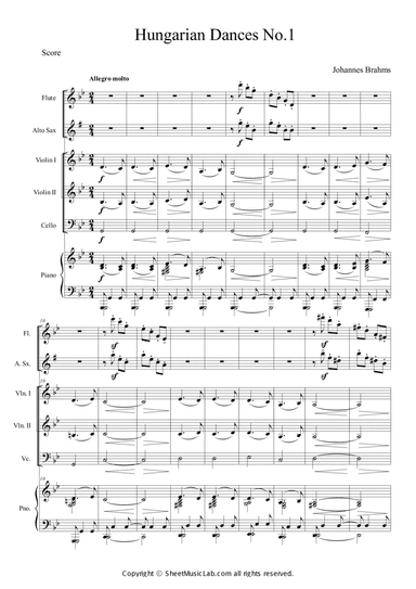 Hungarian Dances No.1 in G minor, Allegro molto