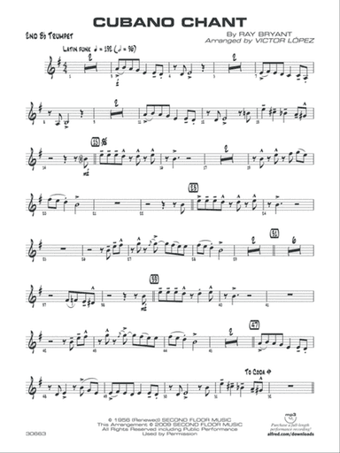 Cubano Chant: 2nd B-flat Trumpet