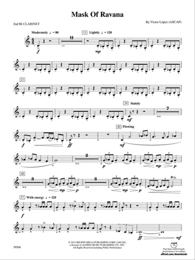 Mask of Ravana: 2nd B-flat Clarinet