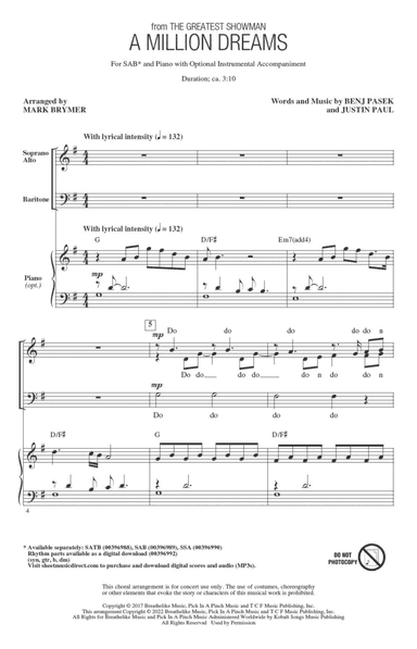 A Million Dreams (from The Greatest Showman) (arr. Mark Brymer)