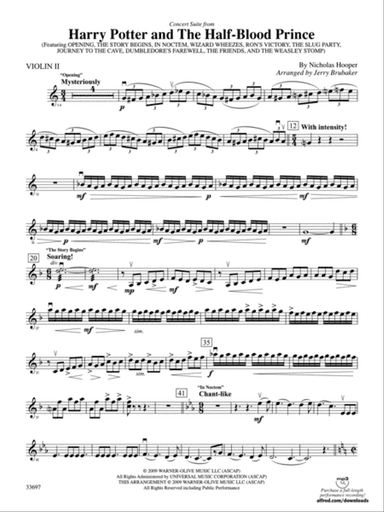 Harry Potter and the Half-Blood Prince, Concert Suite from: 2nd Violin