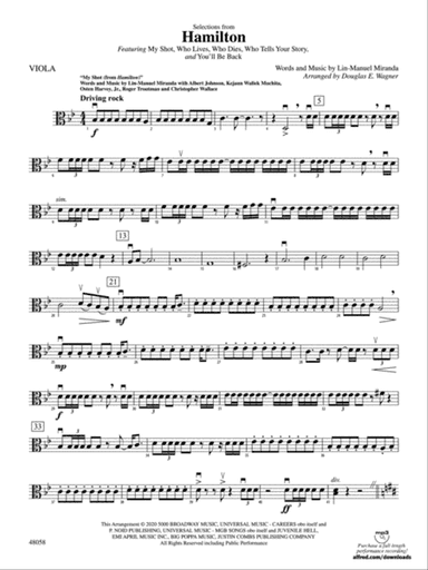 Selections from Hamilton: Viola