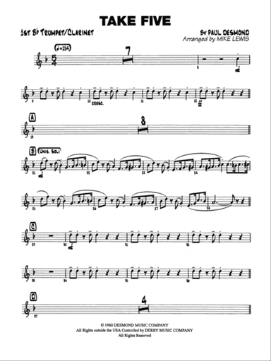Take Five: 1st B-flat Trumpet