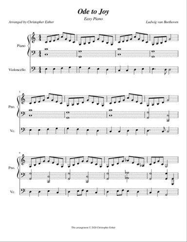 Ode to Joy (Piano and Cello)