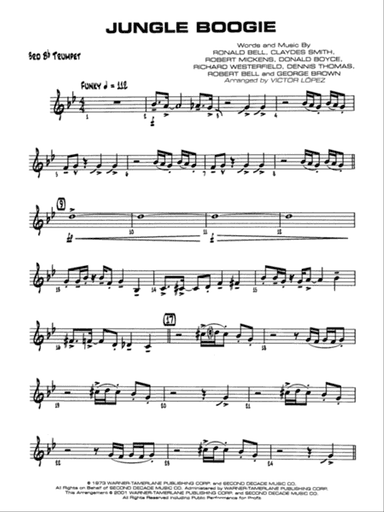 Jungle Boogie: 3rd B-flat Trumpet