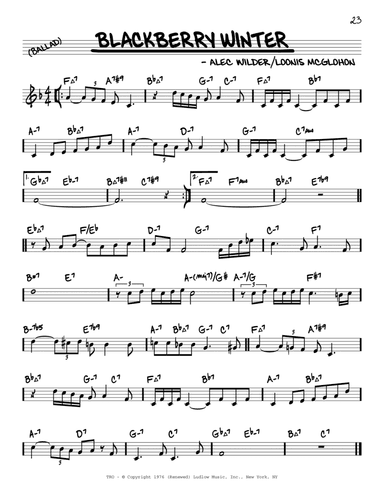 Blackberry Winter (arr. David Hazeltine)