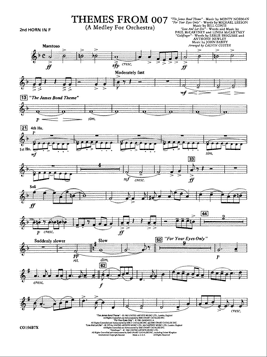 Themes from 007: 2nd F Horn