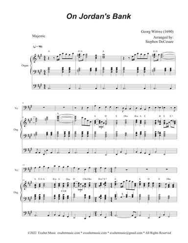 On Jordan's Bank (Cello solo and Organ)