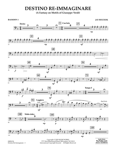 Destino Re-Immaginare (A Fantasy on Motifs of G. Verdi) - Bassoon 1