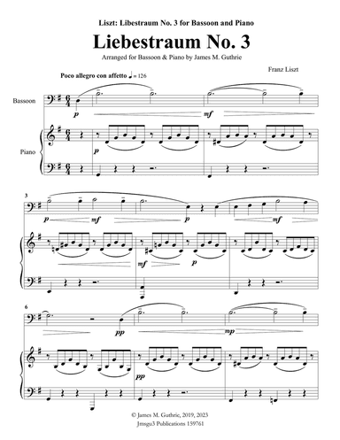 Liszt: Liebestraum for Bassoon & Piano