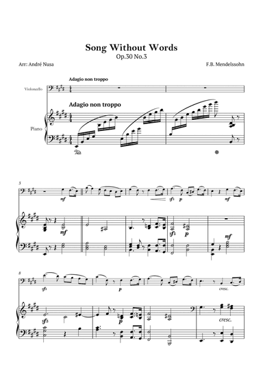 Song Without Words Op.30 No.3