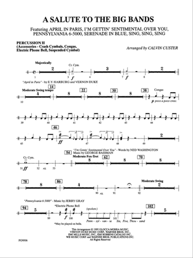 A Salute to the Big Bands: 2nd Percussion