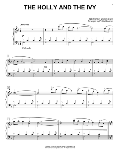 The Holly And The Ivy (arr. Phillip Keveren)
