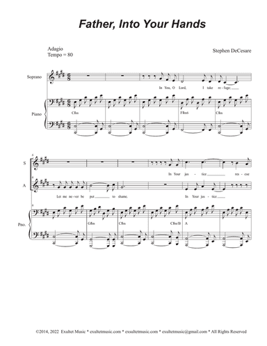 Father, Into Your Hands (Duet for Soprano and Alto solo)