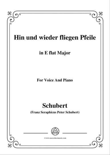 Schubert-Hin und wieder fliegen Pfeile,in E flat Major,for Voice&Piano