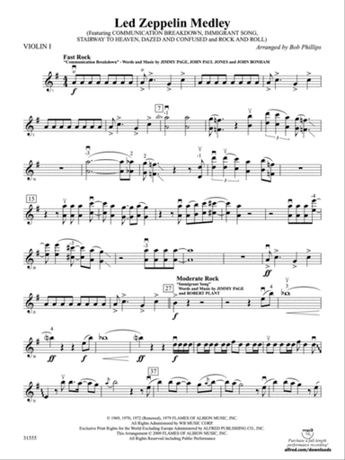 Led Zeppelin Medley: 1st Violin