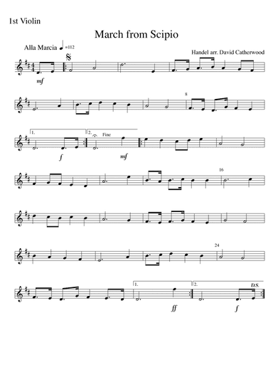 4 famous tunes by Elgar, Holst and Handel arr. for String Orchestra (Quartet) by David Catherwood
