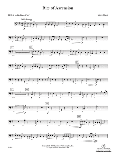 Rite of Ascension: (wp) B-flat Tuba B.C.