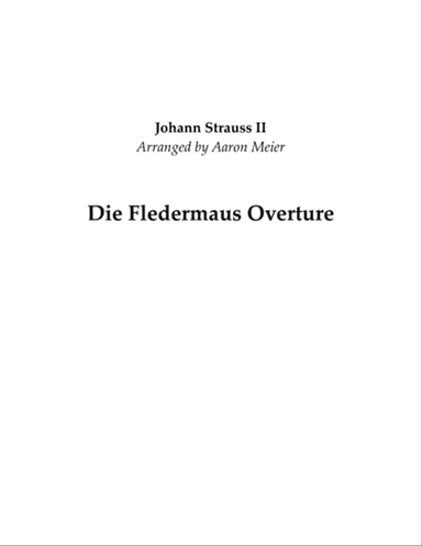 Die Fledermaus Overture (arr. for string orchestra): Score