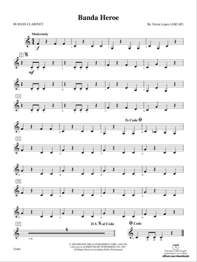 Banda Heroe: B-flat Bass Clarinet
