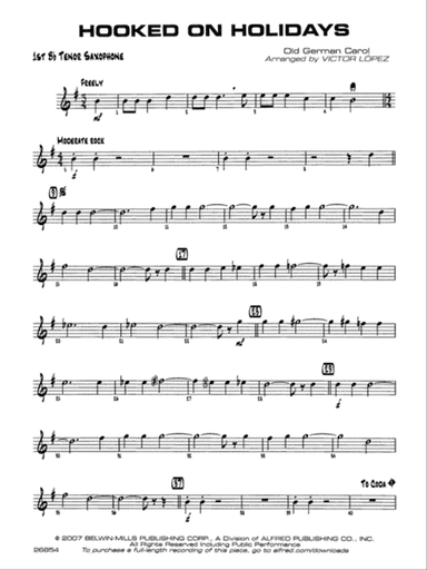 Hooked on Holidays: B-flat Tenor Saxophone