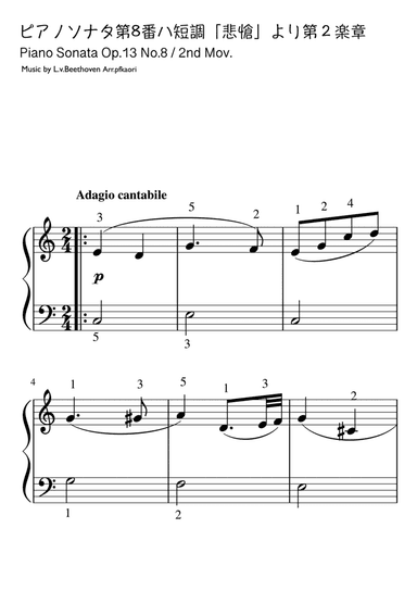 Piano Sonata No. 8 2nd Movement