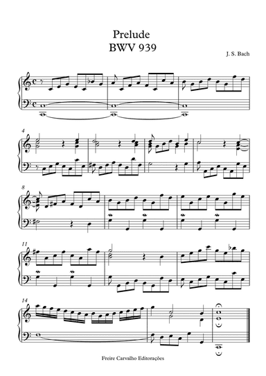 Prelude BWV 939