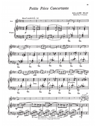 Petite Piece Concertante