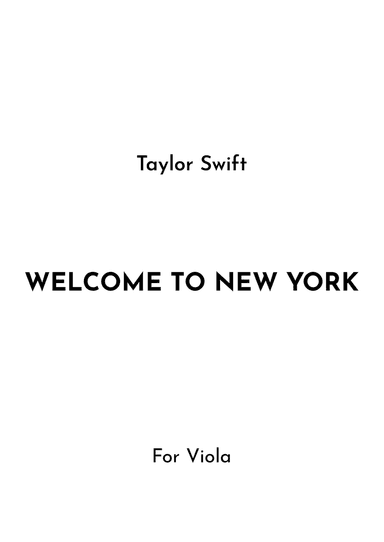 Welcome To New York
