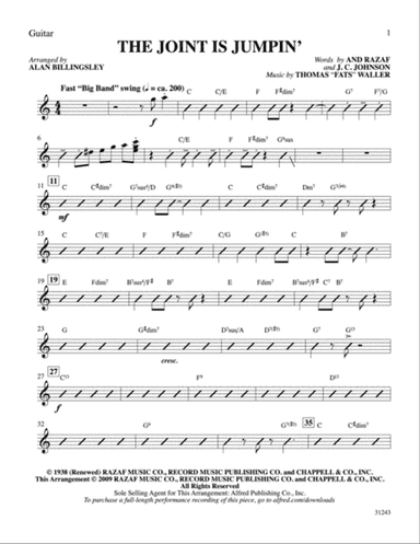 The Joint Is Jumpin' (from the musical Ain't Misbehavin'): Guitar