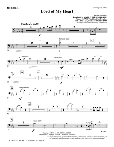 Lord of My Heart - Trombone 1